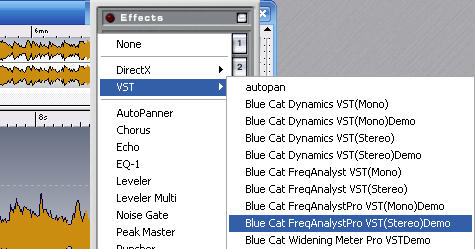 Step 08 - Insert the FreqAnalyst Pro plugin on the master section of the new project